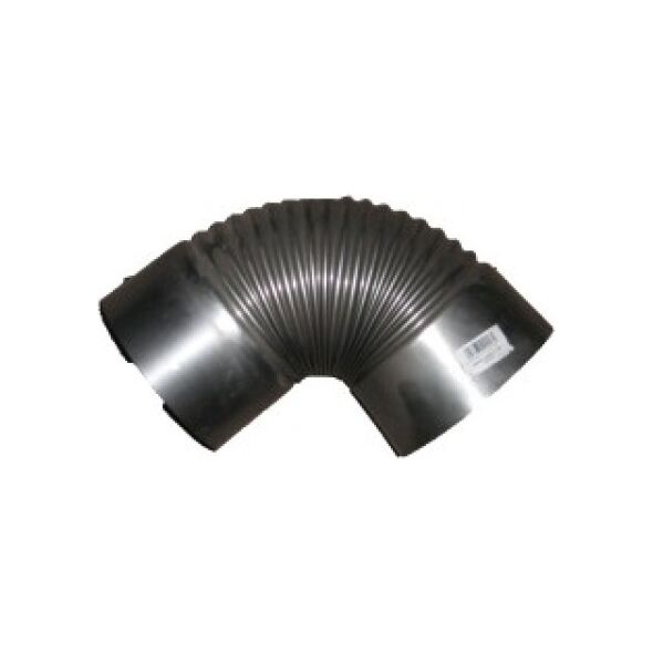 Kolano piecowe czarne z blachy 1mm 140mm
