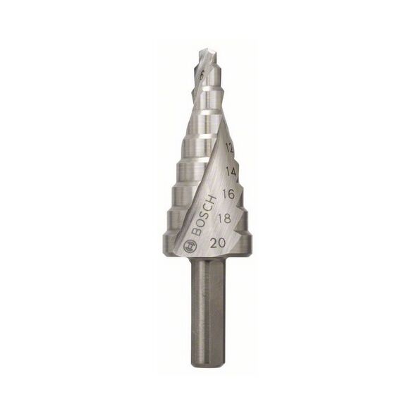 Wiertło Bosch stopniowe walcowe 4 6 10 12 14 16 8 18 20mm  (2608597519)