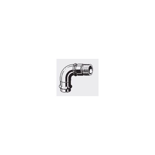 Viega Łuk przejściowy 90° 22mm x 3/4" brąz (115 623)