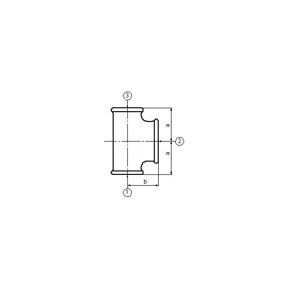 Odlewnia Zawiercie Trójnik zwężkowy 2 x 1/2 x 2" ocynk