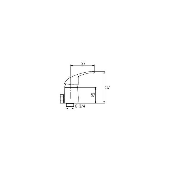 Bateria kuchenna Invena Perea ścienna chrom (BC-05-K01)