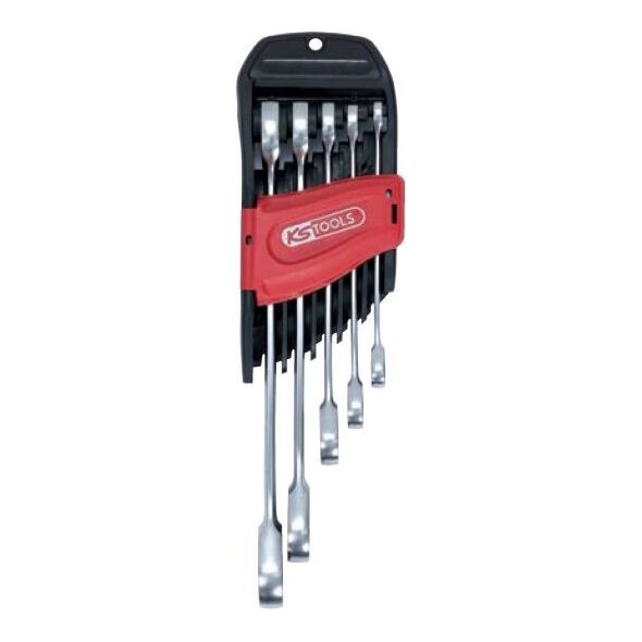 KS Tools Zestaw kluczy płasko-oczkowych z grzechotką 8-19mm 5szt. ( 503.5205)