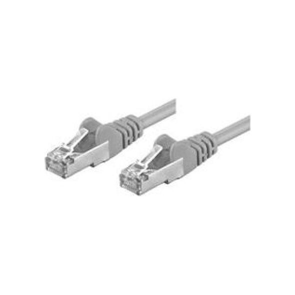 Goobay Kabel krosowy patchcord F/UTP kat. 5e CCA szary 0,5m (50126)