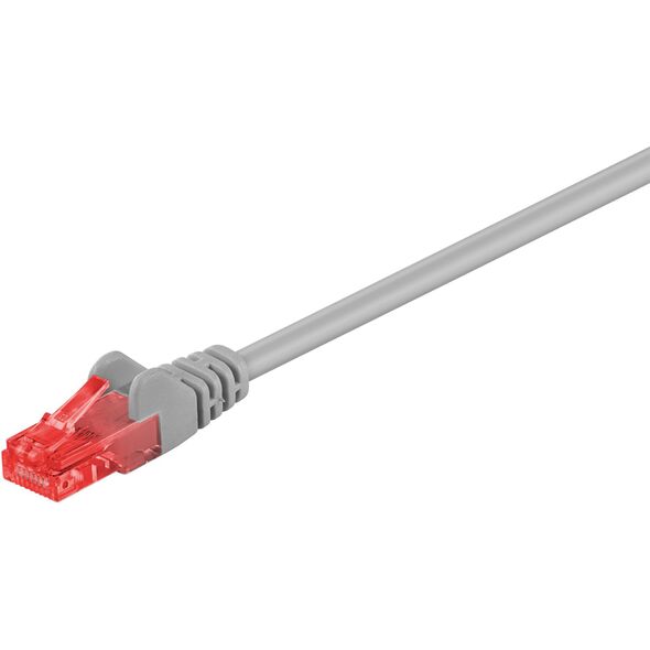 Goobay Kabel krosowy patchcord U/UTP kat. 6 CCA szary 10m (68444)