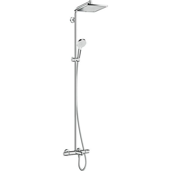 Zestaw prysznicowy Hansgrohe Crometta E z deszczownicą z baterią termostatyczną chrom (27298000)