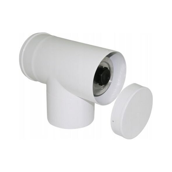 SpiroFlex 60X100 TRÓJNIK Z/DEK.90°SX-TDNV60/100TDB - SX-TDNV60/100TDB