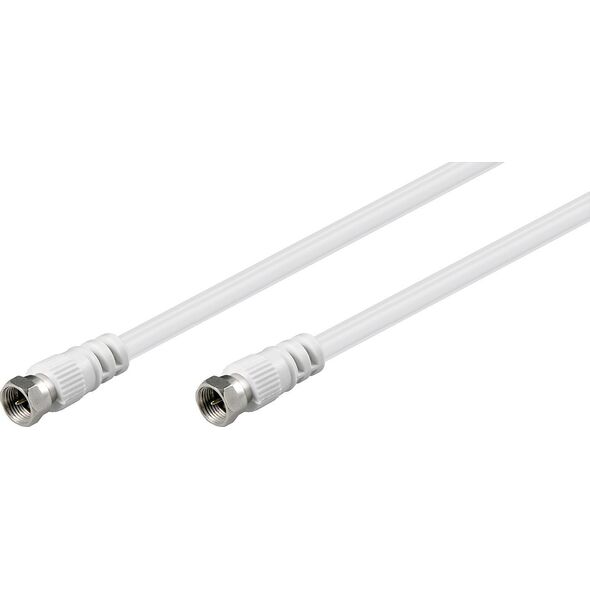 Kabel Goobay Antenowy (F) 2.5m biały (11724)