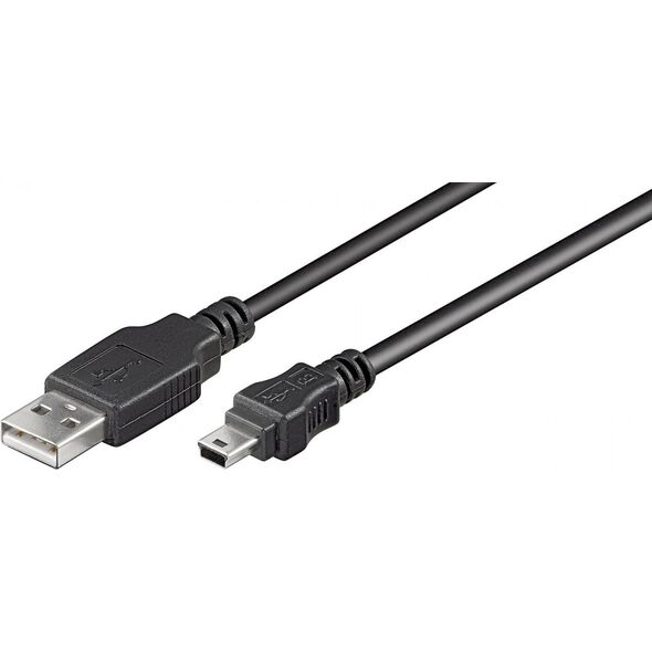 Kabel USB Goobay USB-A - miniUSB 3 m Czarny (50768)