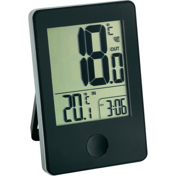 Stacja pogodowa TFA Termometr z zegarkiem od -20 do +60°C bateria 2 x AAA czarny (30.3051.01)