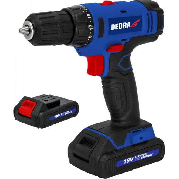 Wiertarko-wkrętarka Dedra DED7880B 18 V 2 x akumulator 1.5 Ah