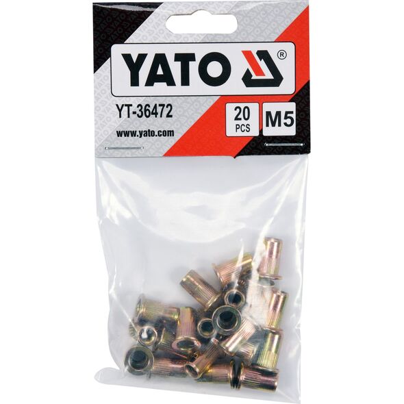 Yato Nitonakrętki stalowe M5 20szt. (YT-36472)