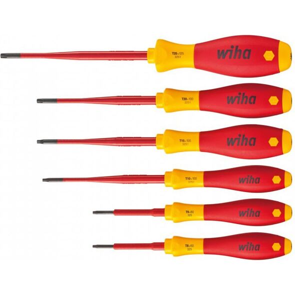 Wiha Zestaw 6 wkrętaków Torx izolowanych SlimFix (36558)