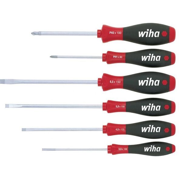 Wiha Zestaw 6 wkrętaków SoftFinish (07153)