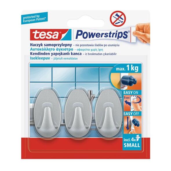 Tesa Haczyk samoprzylepny Powerstrips mały biały 3szt. (57533)