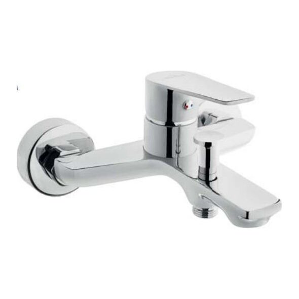 Bateria wannowa Invena Dokos ścienne chrom (BW-19-001)