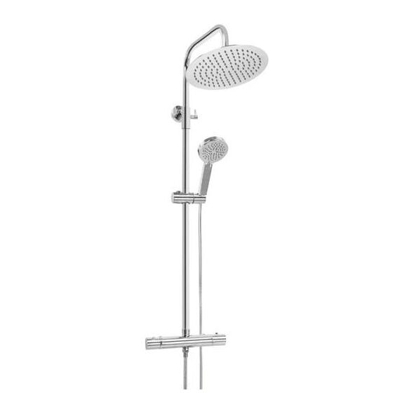 Zestaw prysznicowy Invena Imola Exe z deszczownicą z baterią termostatyczną chrom (AU-11-001)
