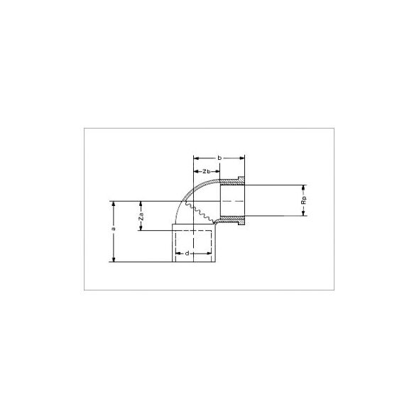 SANHA Kolano z brązu 4090 90° GW 15mm x 1/2" (140901512)