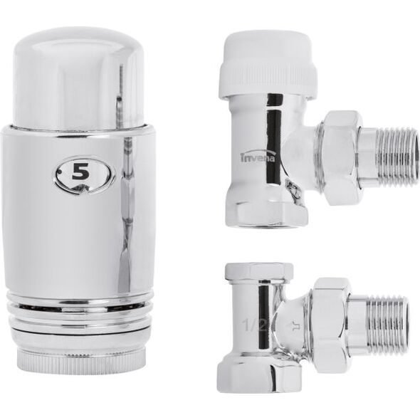 Invena Zestaw termostatyczny kątowy chrom 1/2" (CD-79-K15)