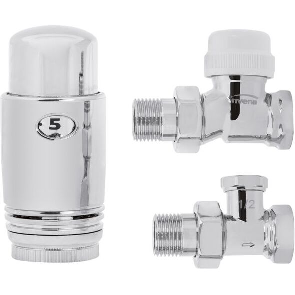 Invena Zestaw termostatyczny prosty chrom 1/2" (CD-79-P15)