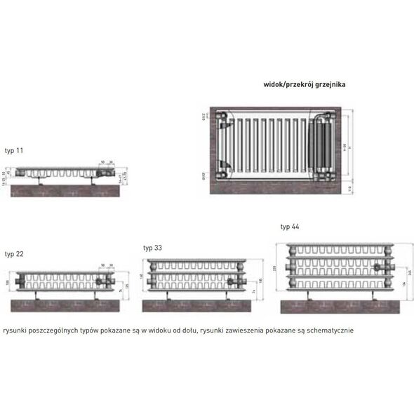 Termo Teknik Grzejnik Termolux VK Typ 22 500 x 1000 1165W