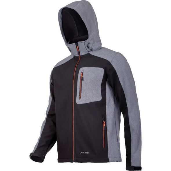 Lahti Pro Kurtka softshell z kapturem czarno-szara rozmiar XL (L4091604)