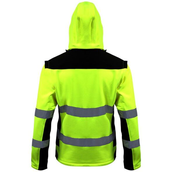 Lahti Pro Kurtka softshell ostrzegawcza z odpinanymi rękawami żółta rozmiar L (L4091903)