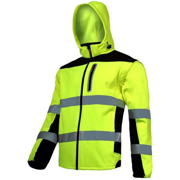 Lahti Pro Kurtka softshell ostrzegawcza z odpinanymi rękawami żółta rozmiar XXXL (L4091906)