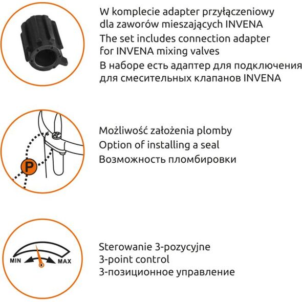 Invena Siłownik do zaworu mieszającego (CM-00-000)
