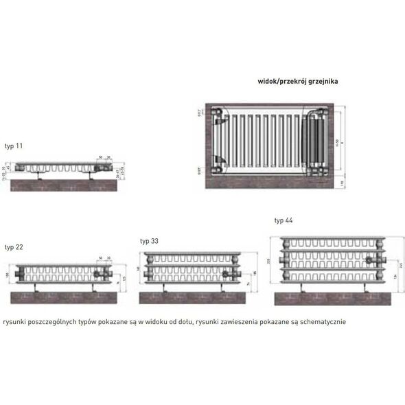Termo Teknik Grzejnik Termolux VK Typ 22 500 x 900mm 1049W (V22090)