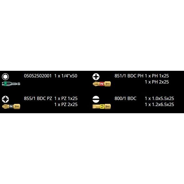 Wera Zestaw Bit-Check 7 Diamond 1 z uchwytem Rapidaptor (05057416001)