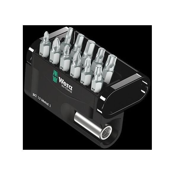 Wera Zestaw Bit-Check 12 Metal 1 + uchwyt uniwersalny z magnesem (05057424001)