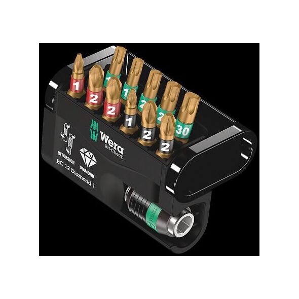 Wera Zestaw Bit-Check 12 Diamond 1z uchwytem Rapidaptor (05057421001)