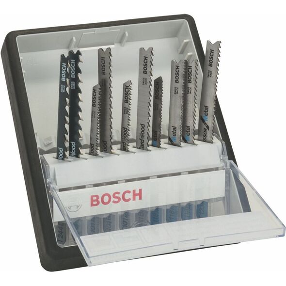 Bosch Zestaw brzeszczotów do wyrzynarki Wood and Metal, Robust Line, 10 szt.