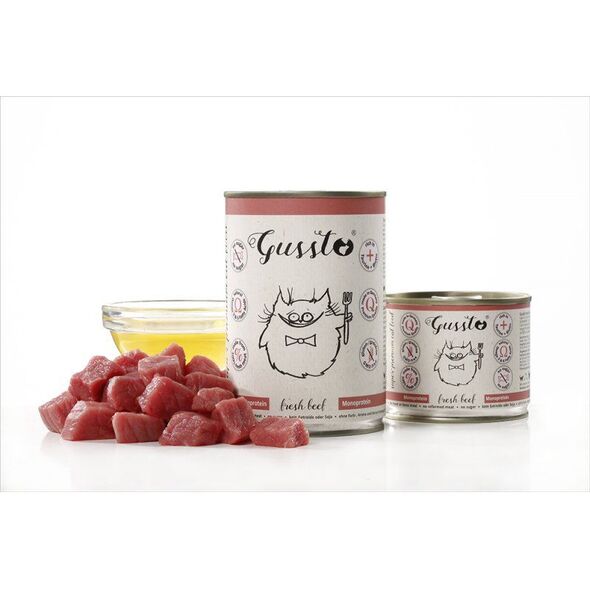 GUSSTO Karma w puszcze dla kota z wołowiną Fresh Beef 400g
