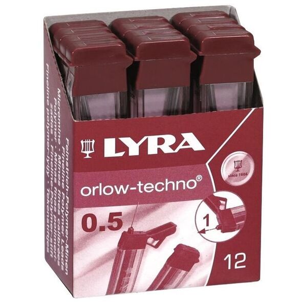 Lyra Wkłady Grafitowe 2B 0,5mm (12szt) (273675)
