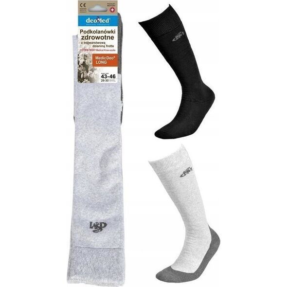 JJW Podkolanówki MEDIC DEO LONG pop.-szary 41-43 *)
