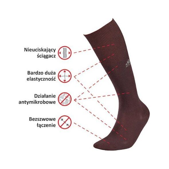 JJW Podkolanówki DEOMED BAMBOO LONG brązowy 35-38 *)