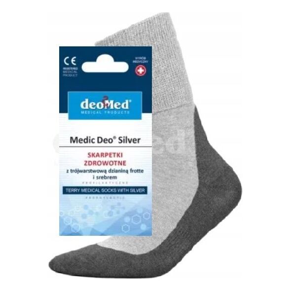 JJW Podkolanówki MEDIC DEO LONG pop.-szary 38-40 *)