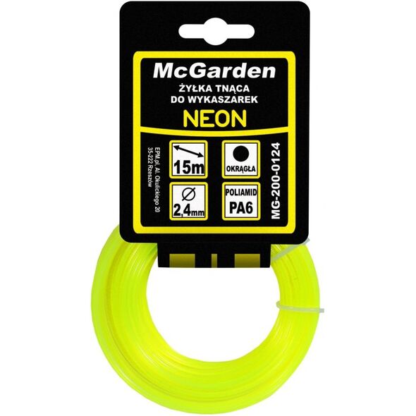 McGarden Żyłka do wykaszarki okrągła neon 1,3mm 15m (MG-200-0113)