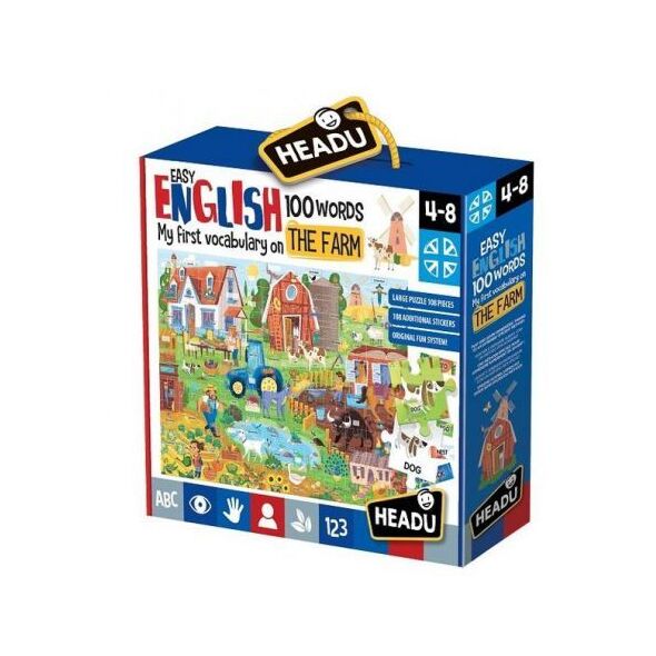 Headu Puzzle do nauki angielskiego, 100 słów - Farma (279574)
