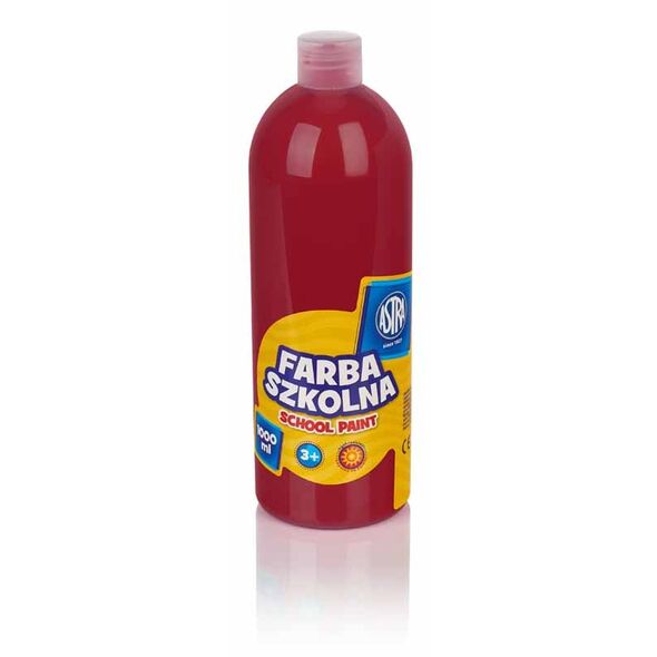 Astra Farba szkolna 1000 ml ciemnoczerwona (301217044)