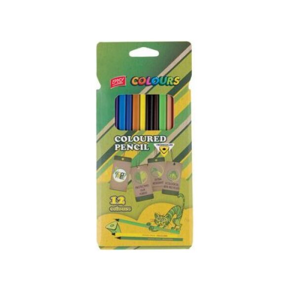 Spokey Kredki Ołówkowe Easy 12 Kolorów Trójkątne Plastikowe (839955)