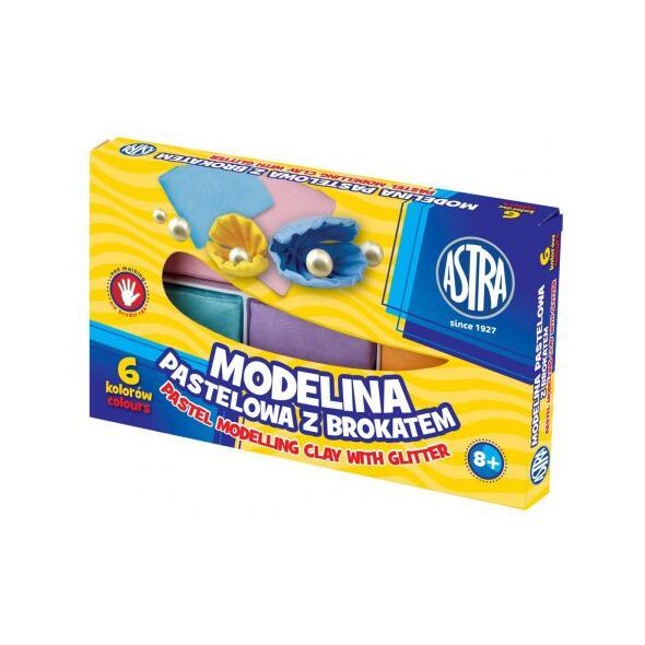 Astra Modelina Astra 6 Kolorów Pastelowa Z Brokatem (304118001)