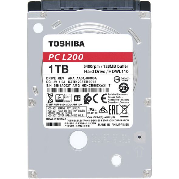 Dysk Toshiba L200 1TB 2.5" SATA III (HDWL110UZSVA)