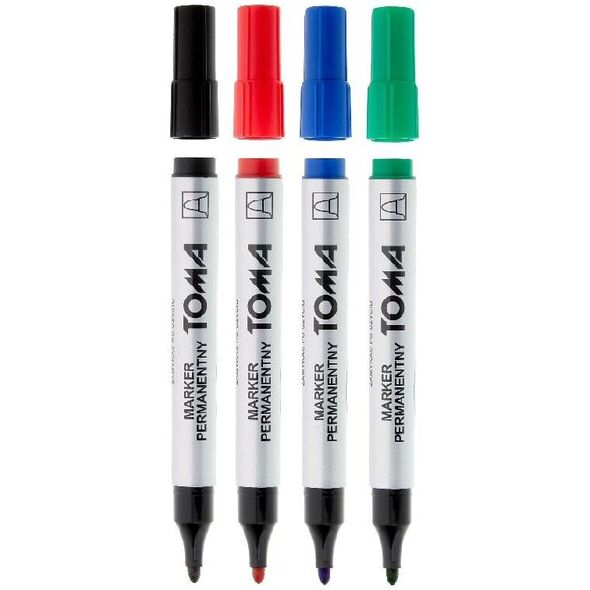 Toma Marker permanentny okrągły mix 4 kolory