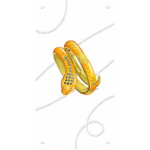 DA VINCI Karnet Bransoletka wąż 12x23 cm + koperta (G06 29A 227)