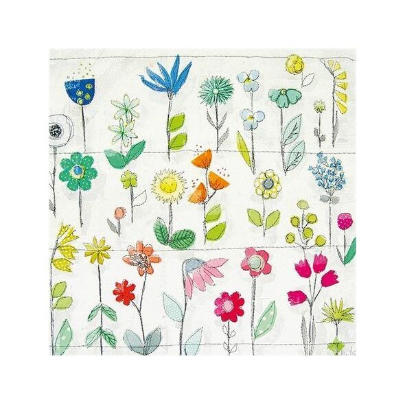 Museums & Galleries Karnet kwadrat Floral Pattern z kopertą