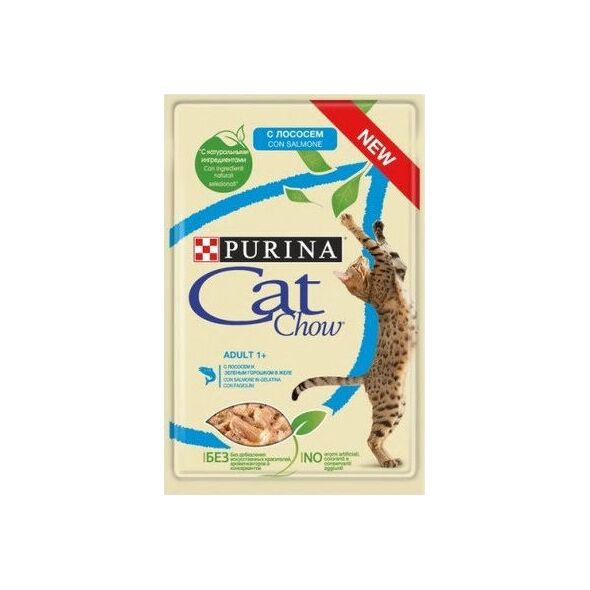 Nestle PURINA CAT CHOW sasz.85g ŁOSOŚ FASOLKA W GALARETCE