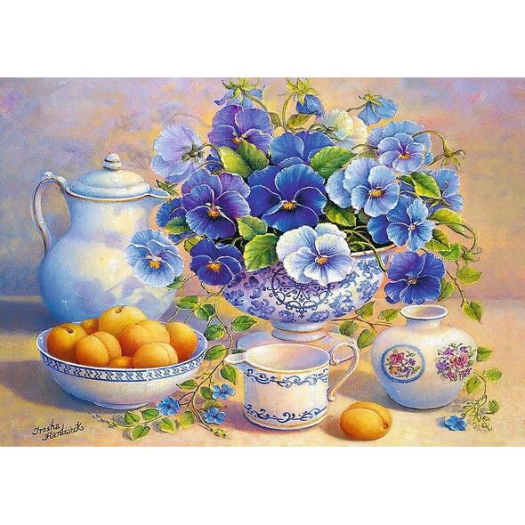 Trefl Puzzle 1000 elementów - Niebieski bukiet (GXP-645608)