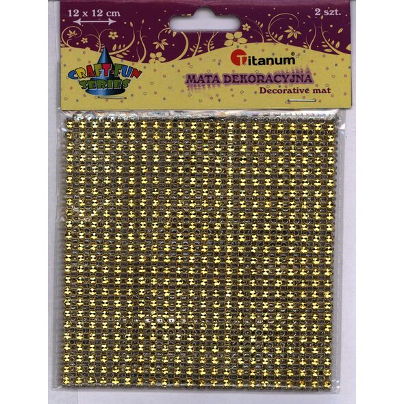 Titanum Mata dekoracyjna 12x12cm złota 2szt